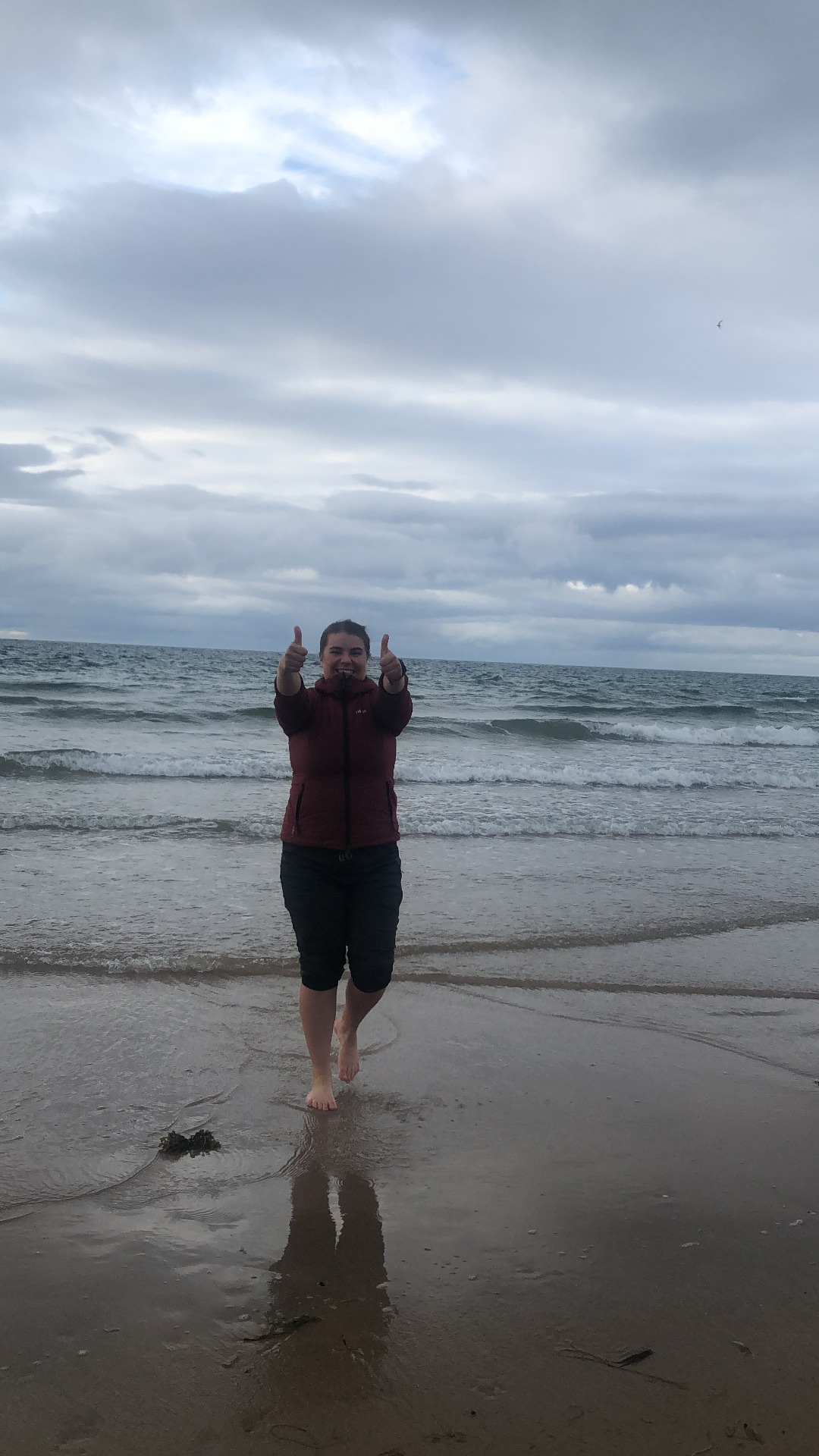 Večerní koupačka (v zimní bundě) na jedničku :)